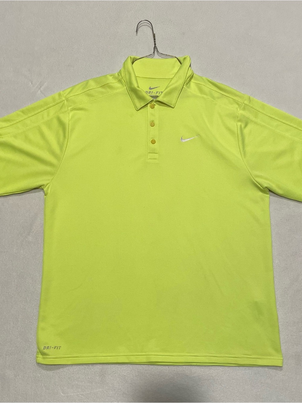 Nike Men’s Dri-FIT Polo Shirt - Neon Yellow, medium